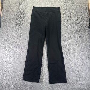 Eddie Bauer Pant Womens 4 Black Cotton Blend Spandex High Waist Soft Office Work